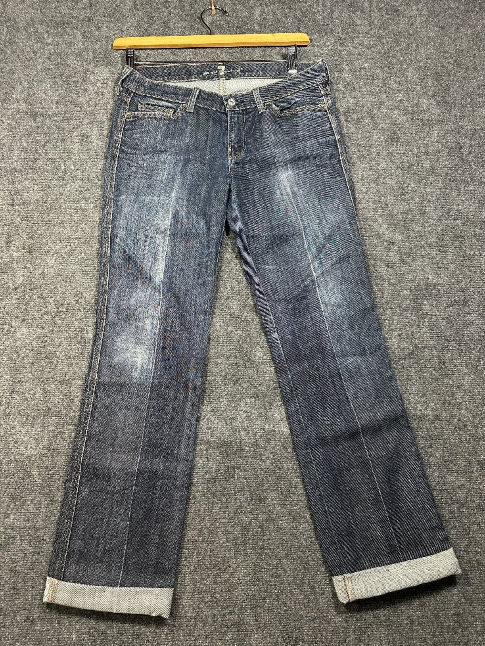 7 For All Mankind Jeans Womens 29 Colette Cotton Stretch Straight Leg Cuffed